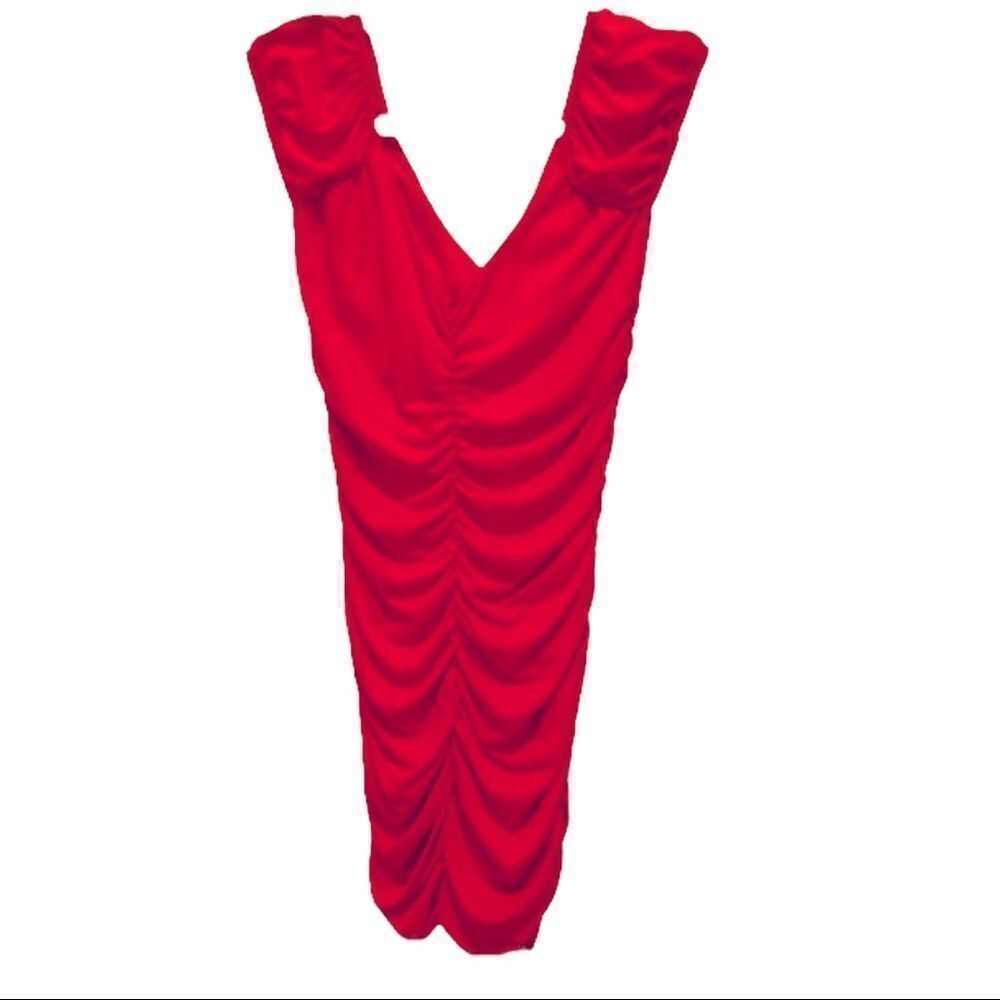 NWT! Planet Gold Red Sleeveless “Ruched” Mini Dress Women’s Size Medium M